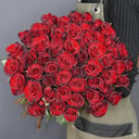 Букет «51 роза Черная магия»