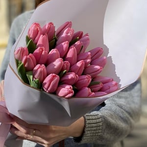Букет «Розовые тюльпаны»