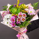 Букет «Верона» из хризантем и гвоздик