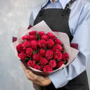 Букет «Малиновая роза 25шт»