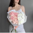 Авторский букет (014) из роз и хризантем