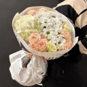 Букет из хризантем, роз и гортензии