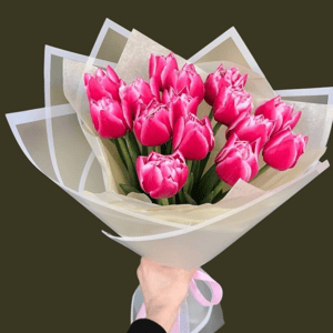 Букет «Тюльпаны пионовидные 15шт»
