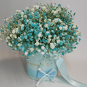 Шляпная коробочка с гипсофилой