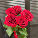 Букет из 5 красных роз 50 см