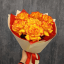 Букет французских огненных роз