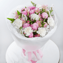 Букет «Вихрь эмоций» из гвоздик и альстромерий