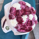 Букет “Винтажная нежность” — хризантемы