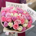 Букет «51 роза нежный микс в упаковке»