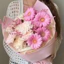 Букет - комплимент " Алли" из гербер и хризантем