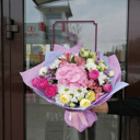 Букет «Воздушный» из роз и эустом