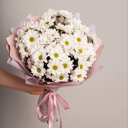 Моно букет из белой хризантемы