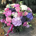 Букет из пионов, гортензии, роз