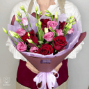 Букет «Ягодный мусс» из роз и эустом