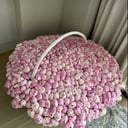 Корзина с цветами «501 пион»