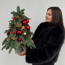 Композиция «Елочка из нобилиса с апельсинами»