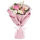 Букет "Нежное облако" небольшой из роз и эустом