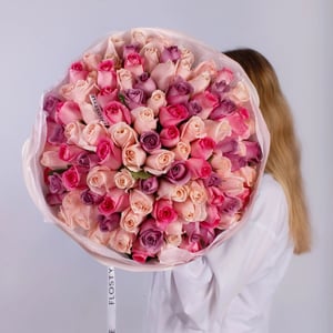 101 роза большой букет