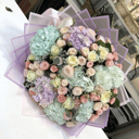 Букет "Весна" из роз и гортензий