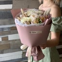 Букет «Няшка» из хризантем и альстромерий