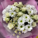 Букет гигант из роз и хризантем