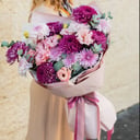 Букет «На Любом Расстоянии» из хризантем и эустом