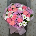 Букет «Валенсия» из роз и хризантем