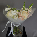 Букет 5 из роз и эустом