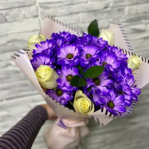 Букет «Юпитер» из хризантем