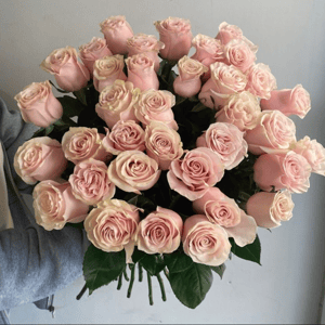 Букет из 31 нежно-розовой розы 60 см