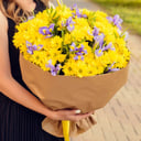 Букет «Мальдивы, делюкс» из ирисов и хризантем