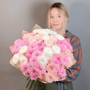 Букет из 15 кустовых хризатем из хризантем