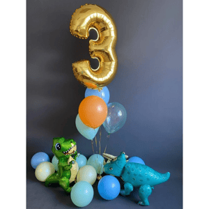 Набор шаров с гелием 364 -с цифрой 3