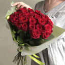 Букет 25 красных роз 50 см