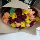 Букет «19 разноцветных кенийских розочек»