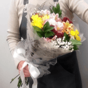 Букет "Пушкин" из гипсофил и альстромерий