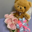 Подарочный набор «Влюблённый мишка» из роз