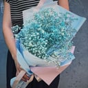 Букет «Голубая лагуна» из гипсофил