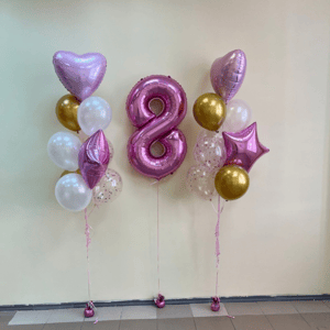 Набор шаров с гелием 547 -с цифрой 8