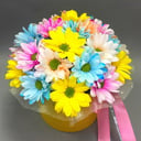 Коробка с цветами «Композиция "Летнее настроение"» из хризантем