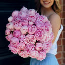 Букет «Розовые пионы 35 штук»