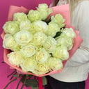 Букет «23 белых розы в упаковке»