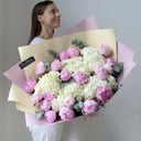 Букет «Пион и гортензия»