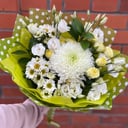 Букет "Радость жизни" из эустом и хризантем