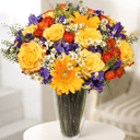 Букет «Богемия» из роз и ирисов