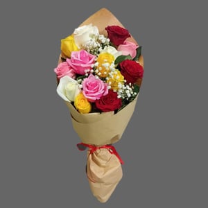 Букет розы микс 15 штук