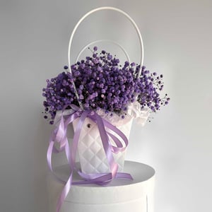 Букет «Сумочка фиолетовой гипсофилы»