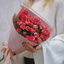 Букет «Роза кустовая малиновая»