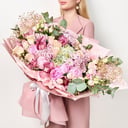 Премиум букет из орхидеи, роз, гортензии