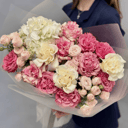 Букет микс французских и кустовых роз